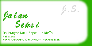 jolan sepsi business card